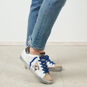Golden Goose Superstar Sneaker - white/pink snake